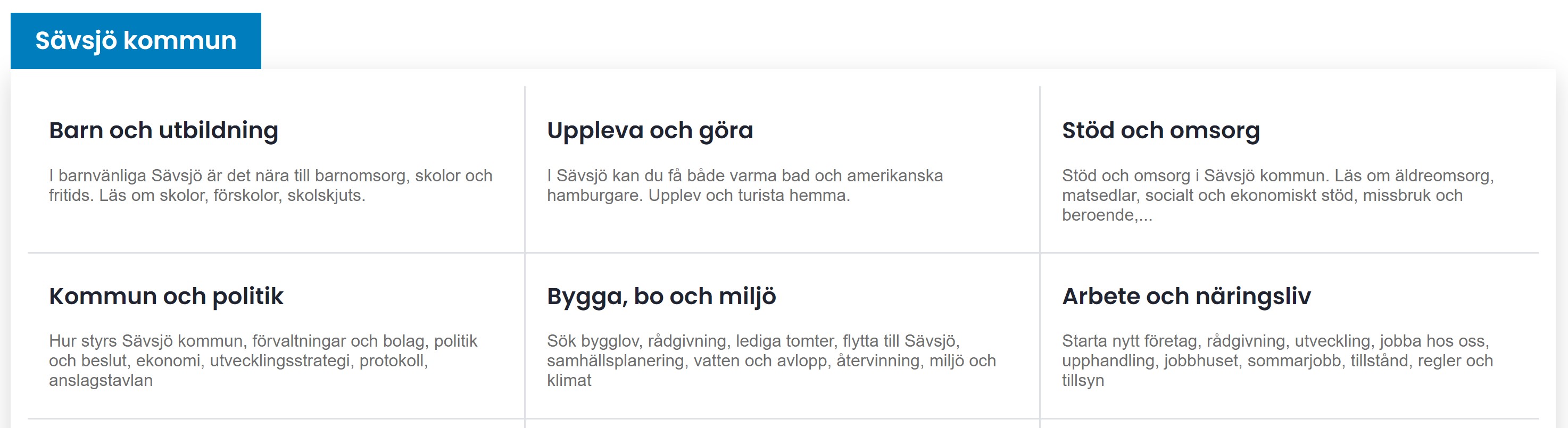 Utseendet på Sävsjö Undersidor Meny